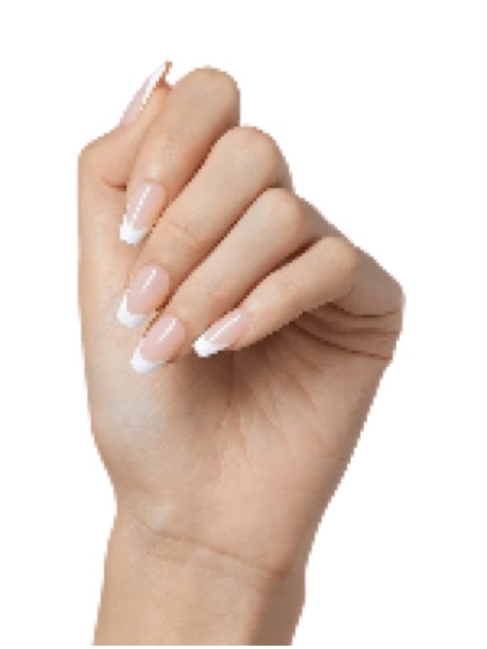 imPRESS Press-On French Tip Nails in White & Nude